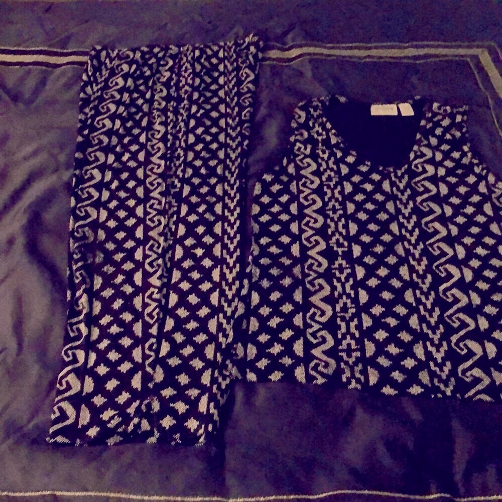 Used two pc . Dress up/ down top and cropped pants.